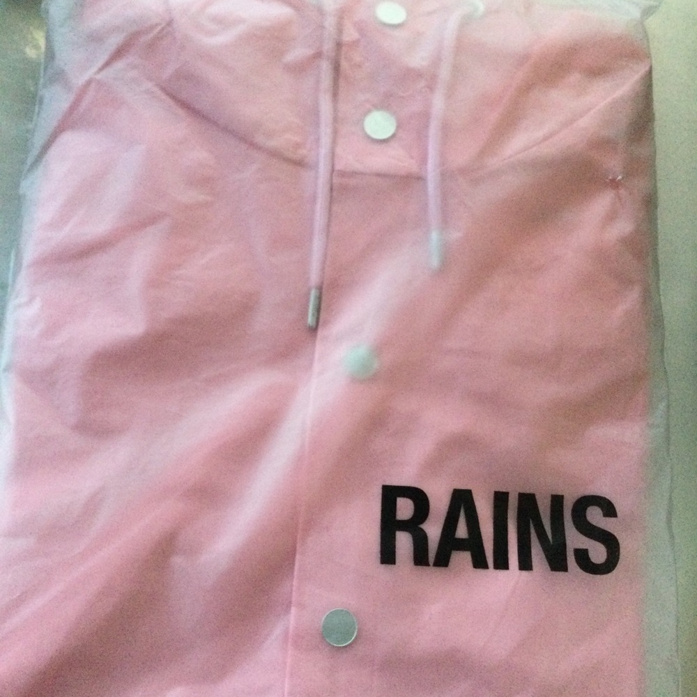 RAINS Pink Raincoat NWT - Picture 6 of 8